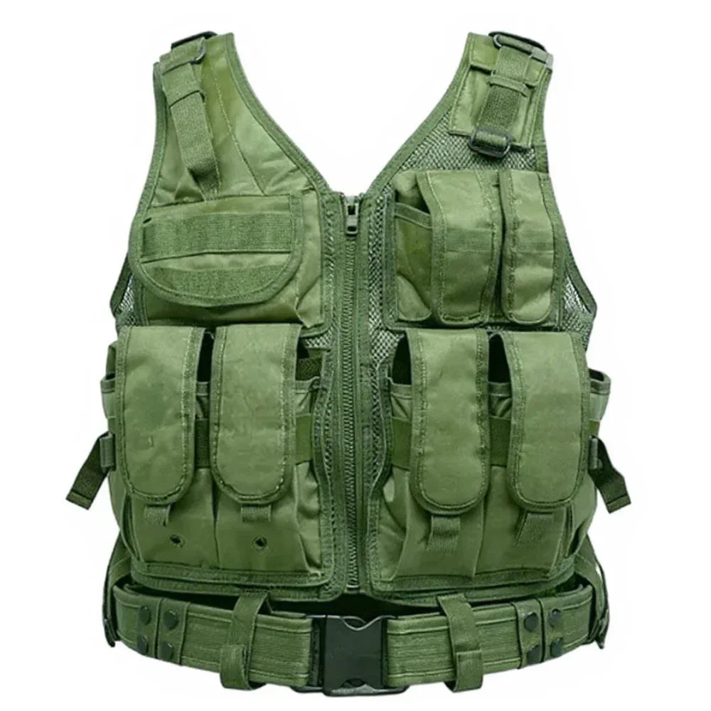 トップス SIBLETH NPW TACTICAL VEST (OLIVE) Olive tactical vest | French military surplus | Surplus militaire
