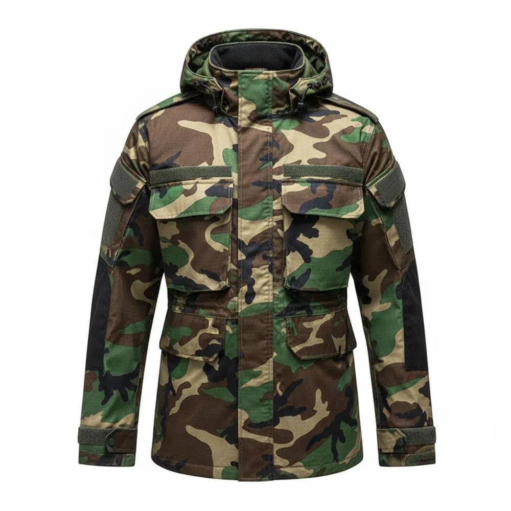 Veste Militaire US Woodland - Homme Taille M - Manteau Combat D'occasion
