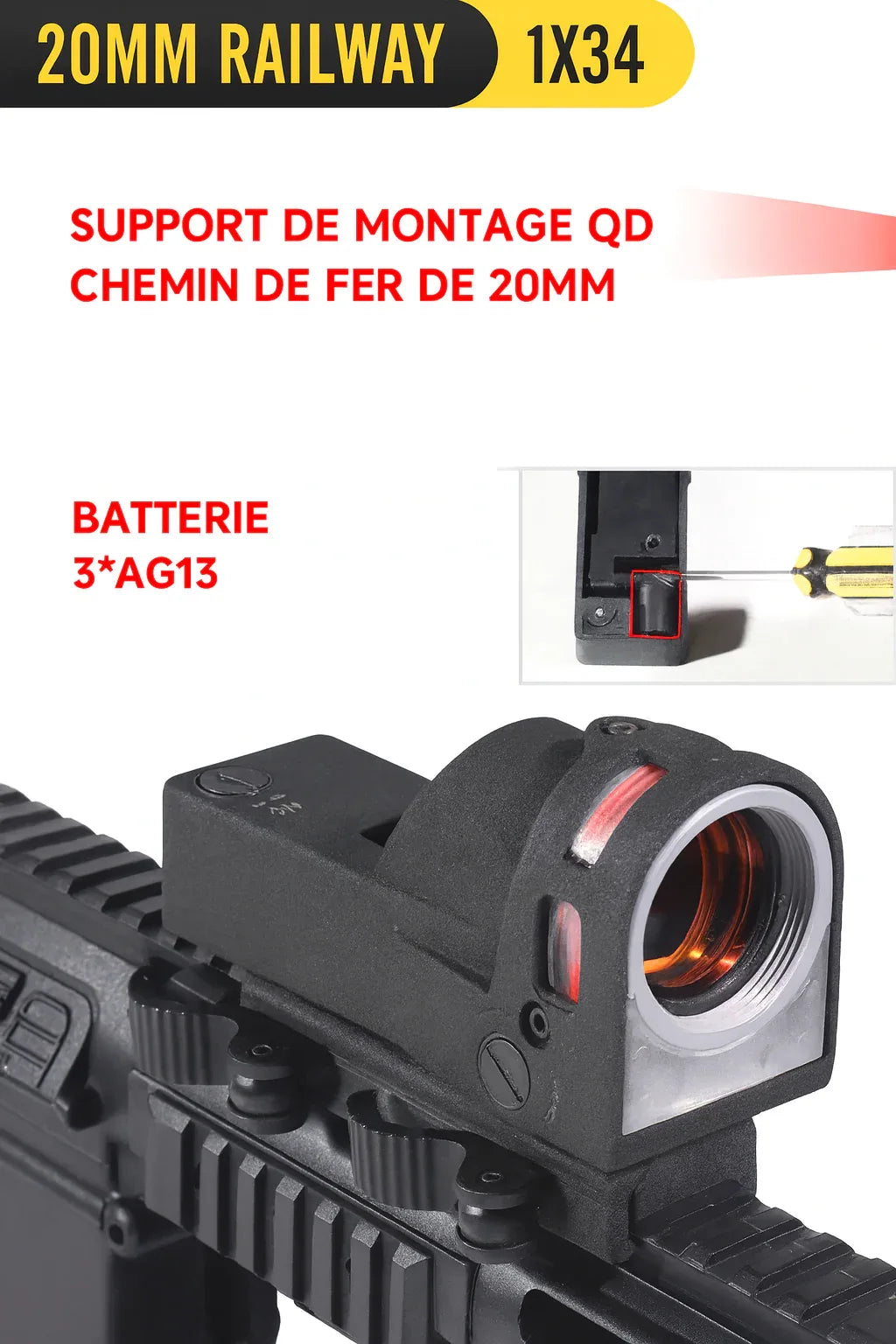 Viseur tubulaire multi-réticules Holosun HS503R - Viseurs point rouge Viseur tubulaire multi-réticules Holosun HS503R - Viseurs point rouge