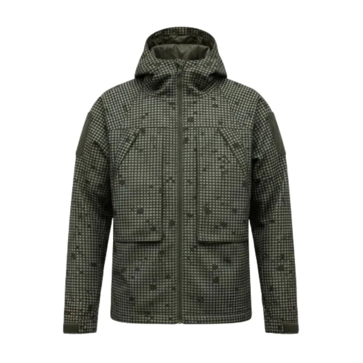 Fcostume Manteau d'hiver matelassé à capuche en fourrure pour femme