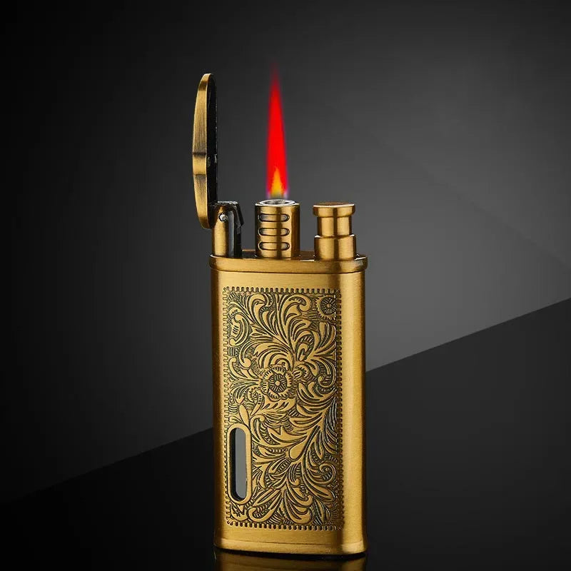 Briquet tempête vintage avec lunette de montre pour l'extérieur, le camping, cadeau pour homme (aigle doré