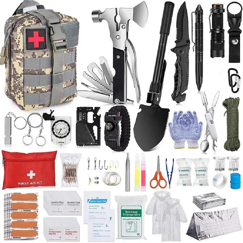 Kit de survie militaire d’urgence, pour voyage et activités extérieures