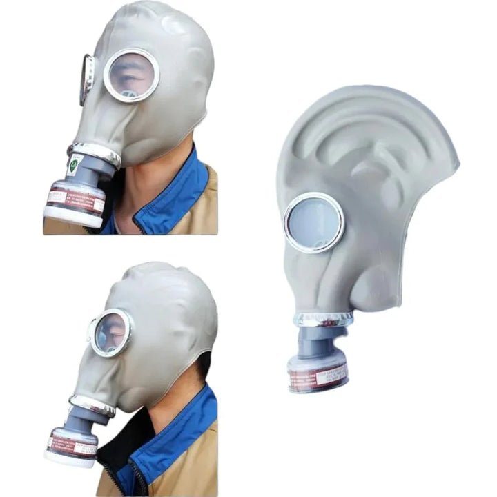 Masque à Gaz Russe Vintage – Ancien Modèle Panoramique – Collection Militaria Ou Déco