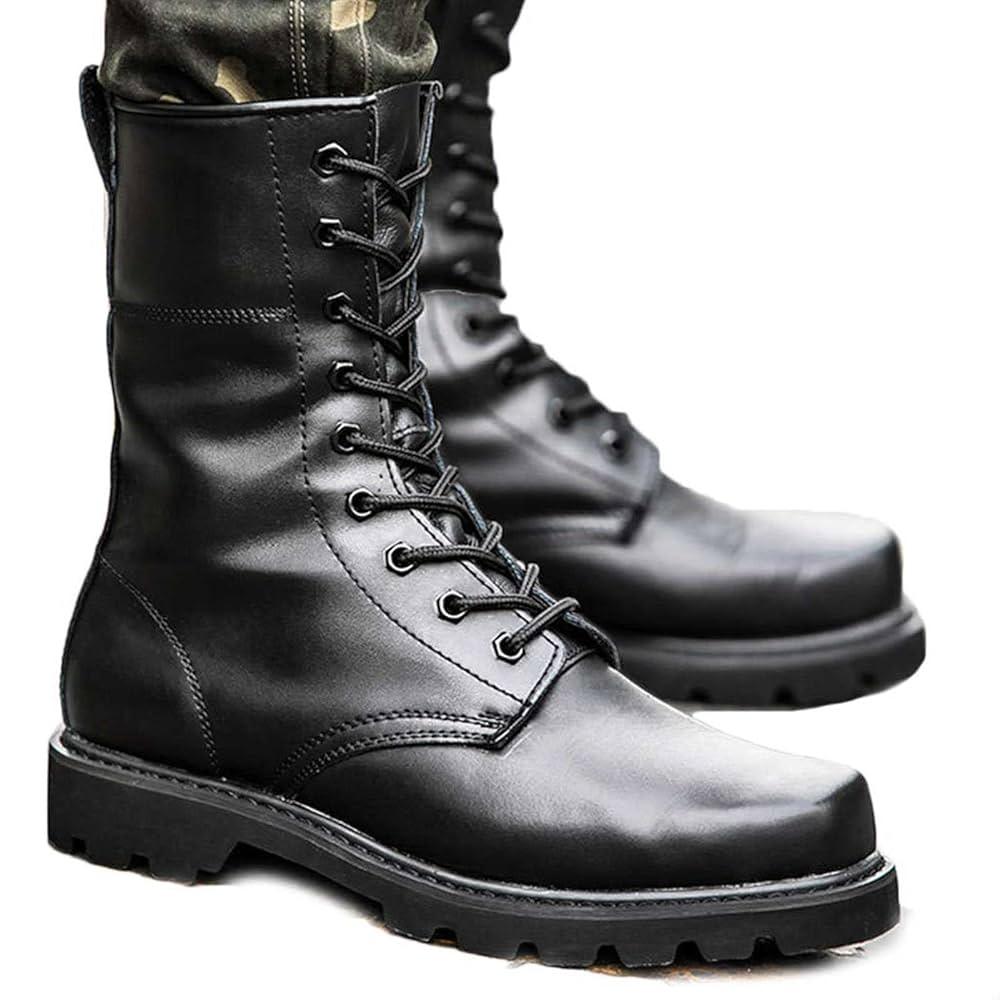 Military 軍 Boots leather 26.5〜27 Leather zip boots x Military surplus France | Surplus militaire