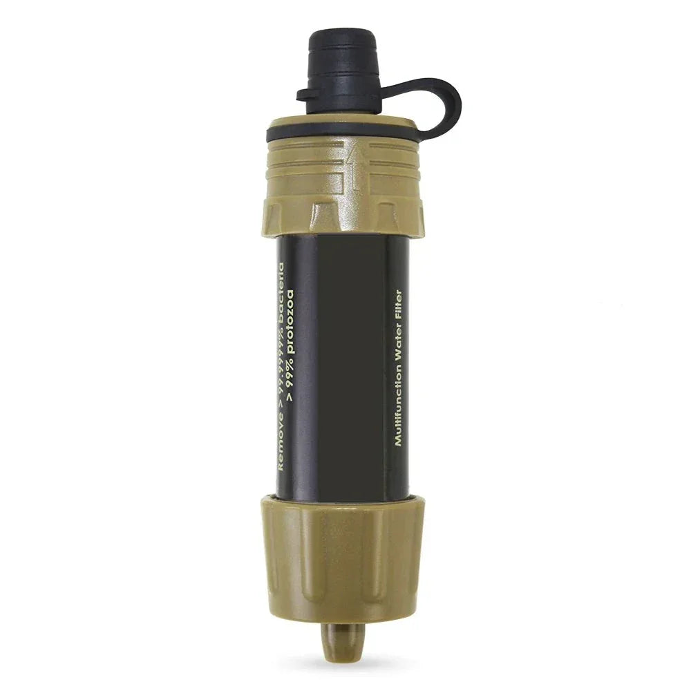Kit De Survie : Paille Filtrante + Gourde Souple - Fabriqué En France