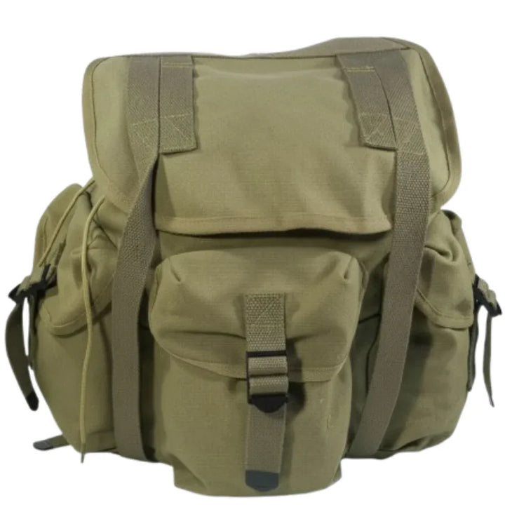 Sac à Dos Style Militaire En Toile Coton – Neuf Avec étiquettes, Parfait Pour Le Quotidien Ou Les Voyages